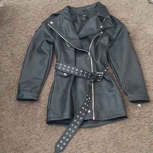 Leather jacket dress